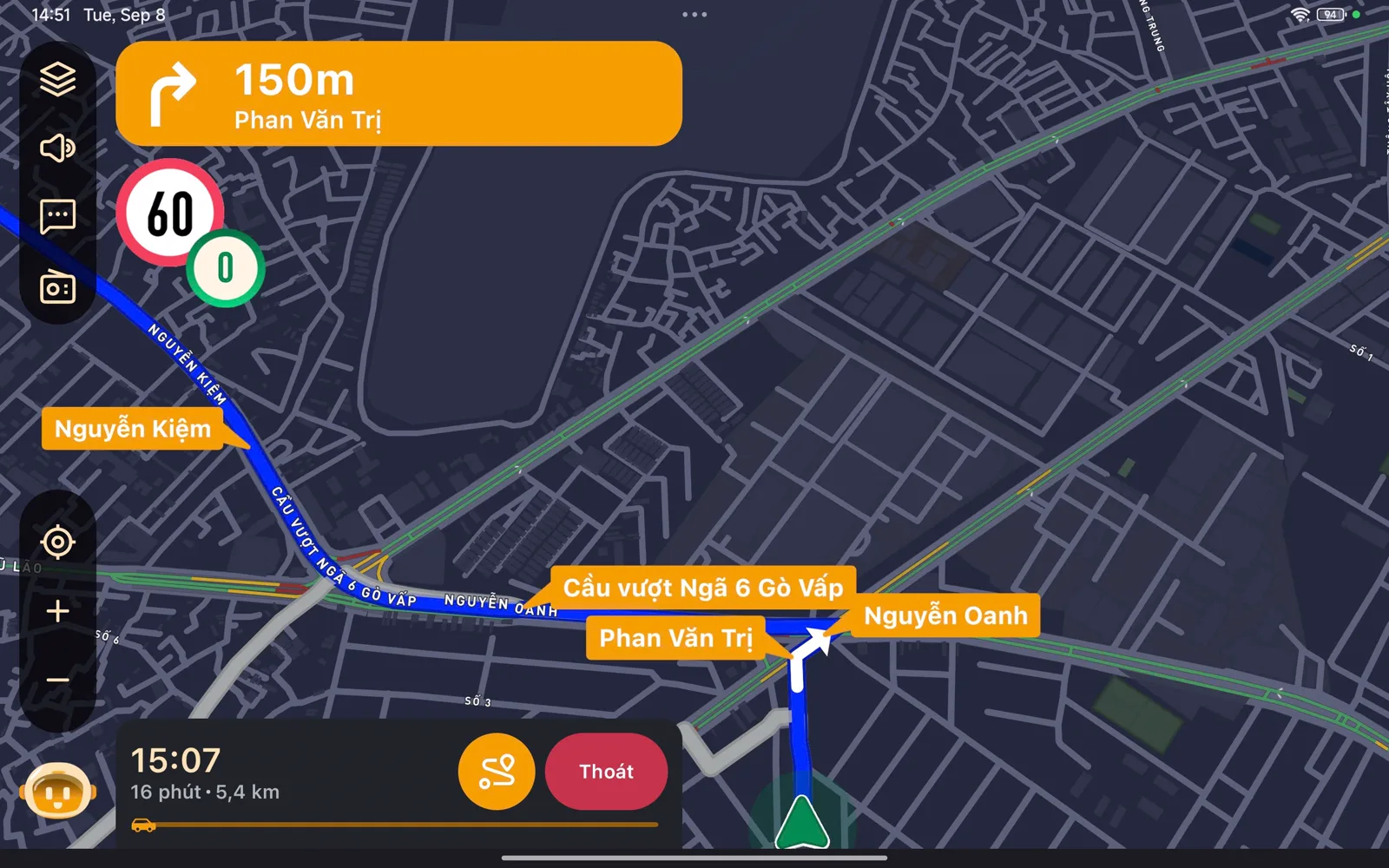 Chỉ dẫn đường và cảnh báo tốc độ trên VRTECH Traffic